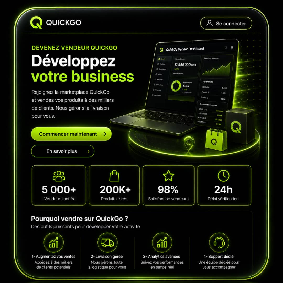 QuickGo Vendor Dashboard